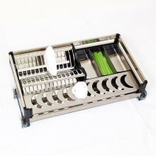 Factory wholesale stainless steel kitchen cabinet pull-out basket for organizer